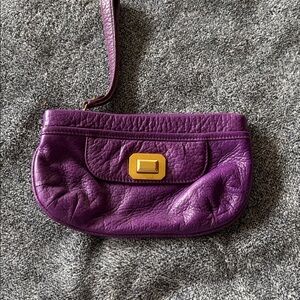 Juicy Purple 100% Leather Clutch Purse